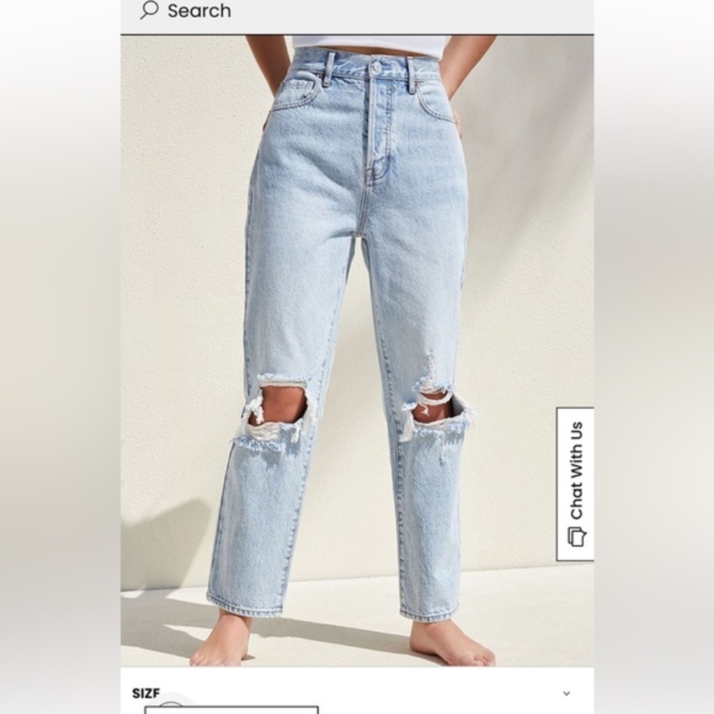 Pacsun High Rise Distressed Jeans